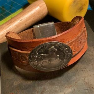 Handmade leather bracelet